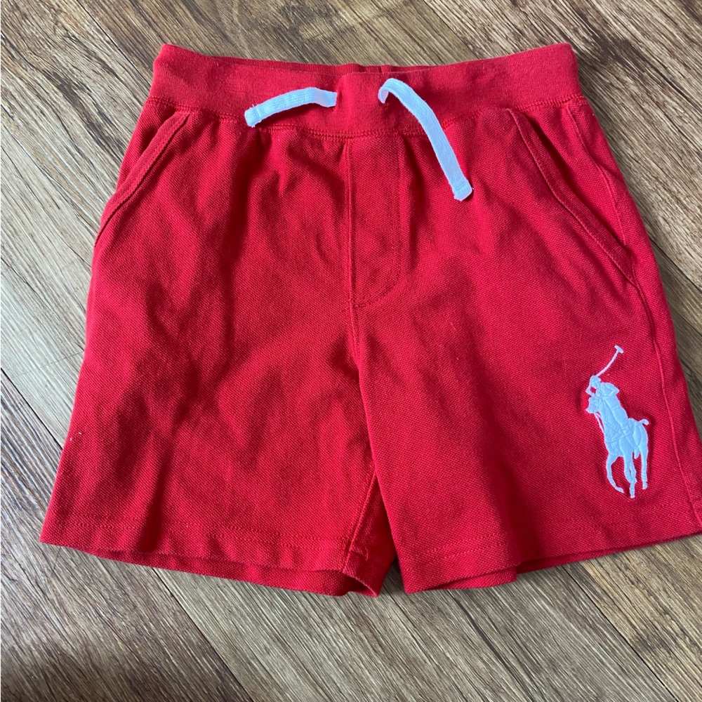 Polo by Ralph Lauren Red Kids Shorts with White Pony